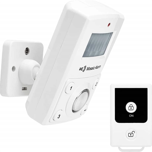 Bevægelsessensor med alarm og fjernbetjening