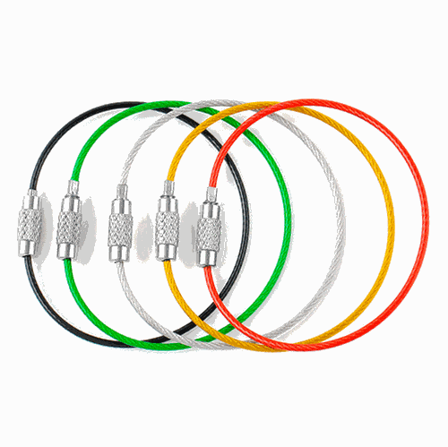 Nøglering-Wirelås-5-farver